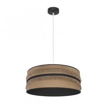 Distribuidor - Lâmpadas Diversas | Colgantes Moderno | COLGANTE NATALIA 1XE27 NEGRO/SACO-NEGRO REGX50X50 CM Ref: 188595009